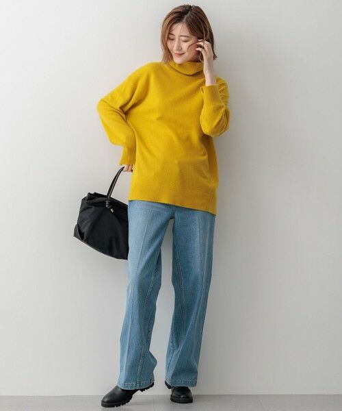 L size ONWARD(大きいサイズ) / エルサイズオンワード ニット・セーター | ピュアカシミヤ タートルネック  ニット | 詳細13