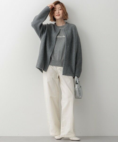 L size ONWARD(大きいサイズ) / エルサイズオンワード カーディガン・ボレロ | 【CLASSY.11月号掲載/洗える】ラクーンブレンドダブルフェイス ニットカーディガン | 詳細2