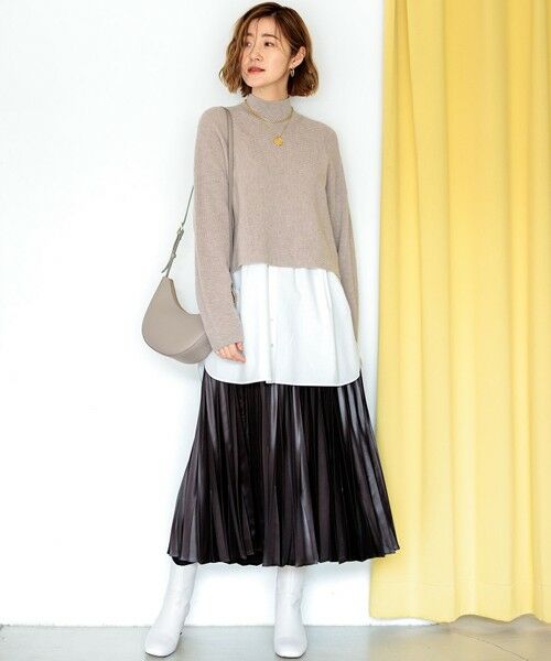 L size ONWARD(大きいサイズ) / エルサイズオンワード ニット・セーター | 【洗える】レイヤードコンビ ニット | 詳細25