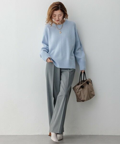 L size ONWARD(大きいサイズ) / エルサイズオンワード ニット・セーター | 【洗える】カシミヤブレンド クルーネック ニット | 詳細9