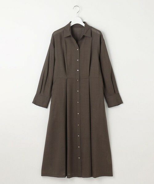 L size ONWARD(大きいサイズ) / エルサイズオンワード ミニ丈・ひざ丈ワンピース | 【洗える】トロピカルストレッチシャツ ドレス | 詳細3