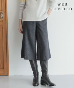 【WEB限定】ネップヘリンボーン ガウチョ パンツ