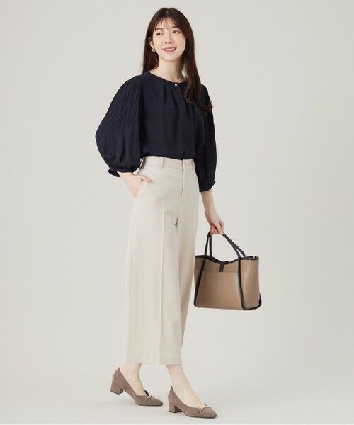 L size ONWARD(大きいサイズ) / エルサイズオンワード その他パンツ | 【保温効果/ストレッチ】シリーズ累計13万枚突破！ビューティサーモ ワイドパンツ | 詳細3