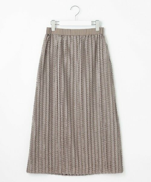 L size ONWARD(大きいサイズ) / エルサイズオンワード ミニ・ひざ丈スカート | 【セットアップ対応・洗える】フリンジジャガード スカート | 詳細4