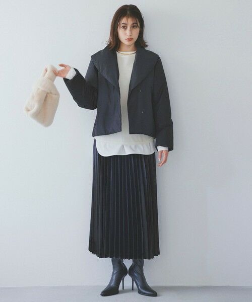 L size ONWARD(大きいサイズ) / エルサイズオンワード ダウンジャケット・ベスト | 【CLASSY.1月号掲載】ADSダウン ショートコート | 詳細28