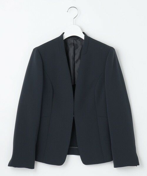 L size ONWARD(大きいサイズ) / エルサイズオンワード ノーカラージャケット | 【セットアップ対応】セラテリーダブルクロス ノーカラー ジャケット | 詳細26