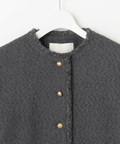 L size ONWARD(大きいサイズ) / エルサイズオンワード ノーカラージャケット | 【SHIHOさん着用】ブライトリングツイード ジャケット | 詳細9