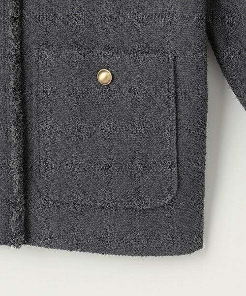 L size ONWARD(大きいサイズ) / エルサイズオンワード ノーカラージャケット | 【SHIHOさん着用】ブライトリングツイード ジャケット | 詳細11