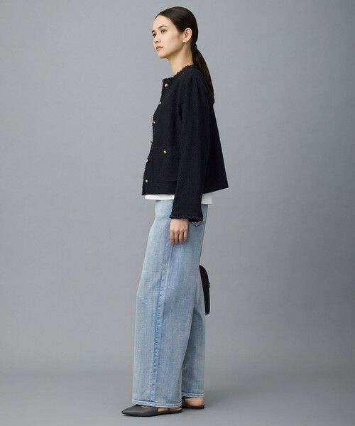 L size ONWARD(大きいサイズ) / エルサイズオンワード ノーカラージャケット | 【SHIHOさん着用】ブライトリングツイード ジャケット | 詳細22