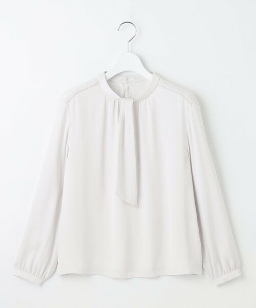 L size ONWARD(大きいサイズ) / エルサイズオンワード カットソー | ジョーゼット モックネック カットソー | 詳細18