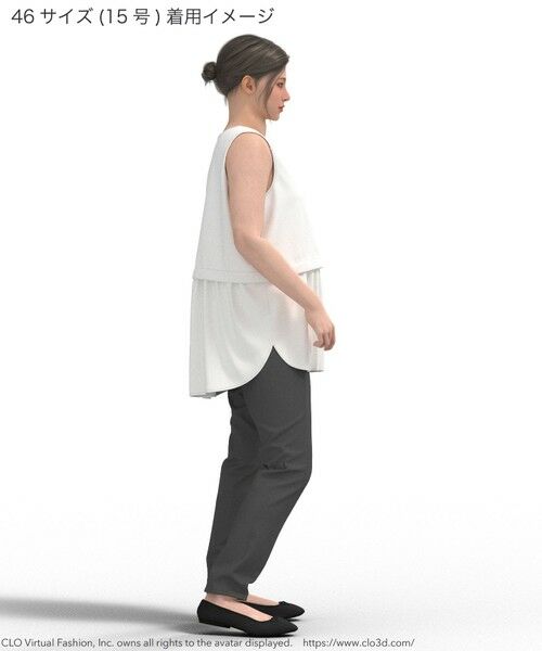 L size ONWARD(大きいサイズ) / エルサイズオンワード カットソー | 【Lサイズ限定/好評につき新色追加】ナチュラルコットンベア タンクトップ | 詳細17