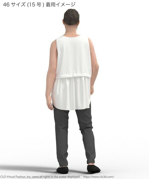 L size ONWARD(大きいサイズ) / エルサイズオンワード カットソー | 【Lサイズ限定/好評につき新色追加】ナチュラルコットンベア タンクトップ | 詳細19