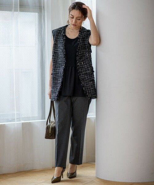 L size ONWARD(大きいサイズ) / エルサイズオンワード カットソー | 【Lサイズ限定/好評につき新色追加】ナチュラルコットンベア タンクトップ | 詳細30