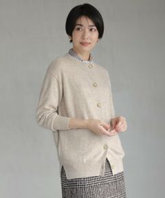 【洗える】CASHMERE BLEND クルーネックカーディガン