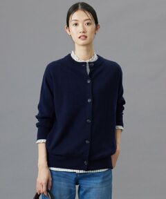 【洗える】CASHMERE BLEND クルーネックカーディガン