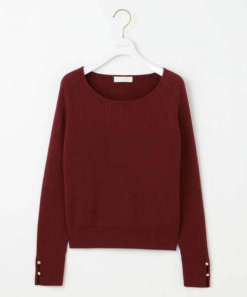 L size ONWARD(大きいサイズ) / エルサイズオンワード ニット・セーター | 【ウールブレンドシリーズ】ベースネックリブコンビ ニット | 詳細10