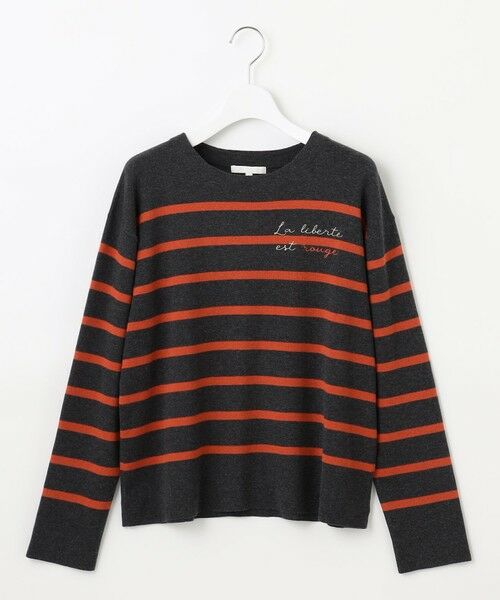 L size ONWARD(大きいサイズ) / エルサイズオンワード ニット・セーター | 【洗える】コットンウールハイゲージボーダー ニット | 詳細10