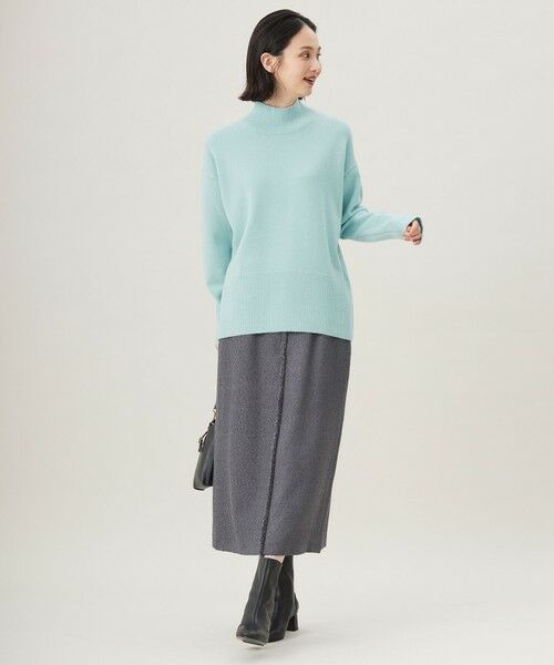 L size ONWARD(大きいサイズ) / エルサイズオンワード ニット・セーター | 【WEB限定カラーあり・洗える】ウールカシミヤブレンドハイネック ニット | 詳細20