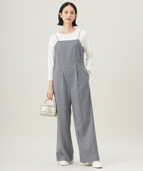 L size ONWARD(大きいサイズ)/エルサイズオンワード 【洗える】ウォッシャブルウールサキソニー コンビネゾン TOPグレー 44 L size ONWARD(大きいサイズ)/エルサイズオンワード 【洗える】ウォッシャブルウールサキソニー コンビネゾン TOPグレー 44