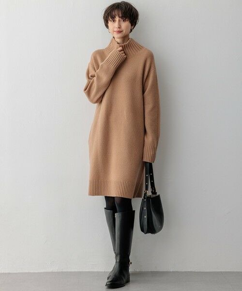 L size ONWARD(大きいサイズ) / エルサイズオンワード ミニ丈・ひざ丈ワンピース | スーパージーロン ベビーメリノ ワンピース | 詳細7