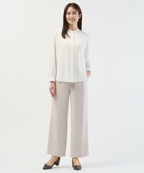 L size ONWARD(大きいサイズ) / エルサイズオンワード その他パンツ | 【セットアップ対応】セラテリーダブルクロス セミワイド パンツ | 詳細11