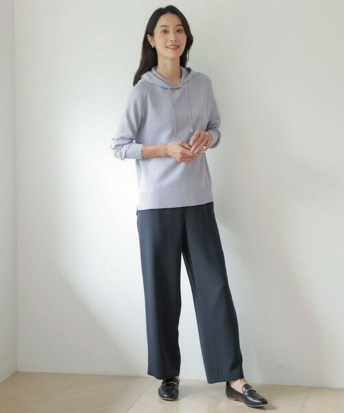 L size ONWARD(大きいサイズ) / エルサイズオンワード その他パンツ | 【セットアップ対応】セラテリーダブルクロス セミワイド パンツ | 詳細23