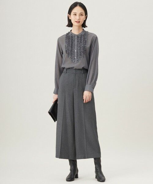 L size ONWARD(大きいサイズ) / エルサイズオンワード その他パンツ | ブライトリングツイードクロップド パンツ | 詳細1