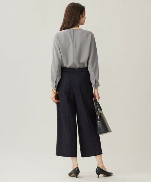 L size ONWARD(大きいサイズ) / エルサイズオンワード その他パンツ | ブライトリングツイードクロップド パンツ | 詳細13