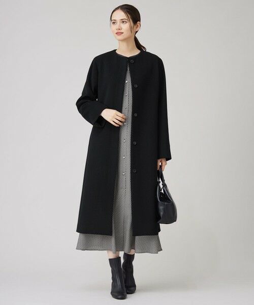 L size ONWARD(大きいサイズ) / エルサイズオンワード その他アウター | シャルムビーバーノーカラーロング コート | 詳細15
