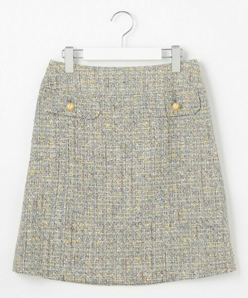 L size ONWARD(大きいサイズ) / エルサイズオンワード ミニ・ひざ丈スカート | ラメノットファンシーツイード スカート | 詳細14