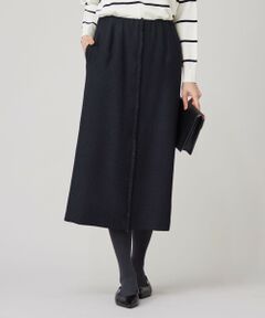 L size ONWARD(大きいサイズ) / エルサイズオンワード ミニ・ひざ丈スカート | ブライトリングツイードストレート スカート