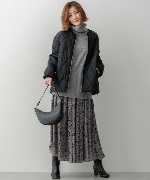 L size ONWARD(大きいサイズ) / エルサイズオンワード ミニ・ひざ丈スカート | Ratti ペイズリープリント ティアード スカート | 詳細13