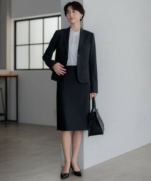 L size ONWARD(大きいサイズ) / エルサイズオンワード シャツ・ブラウス | 【吸水速乾/UVケア/防シワ性】バックサテンアムンゼン スタンドフリル ブラウス | 詳細15