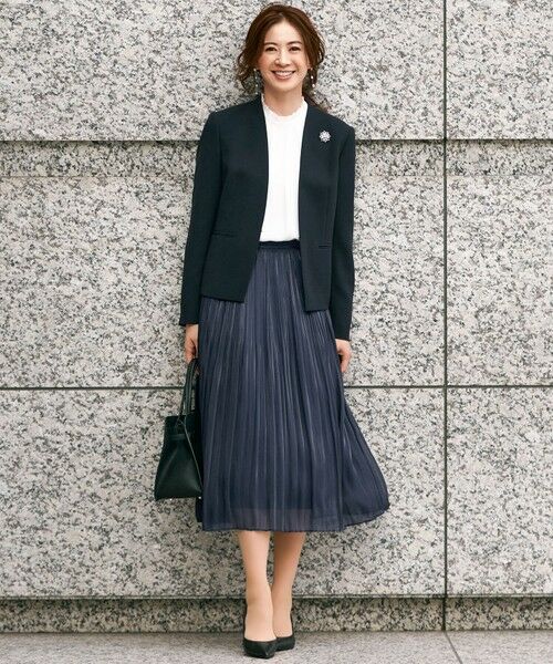 L size ONWARD(大きいサイズ) / エルサイズオンワード シャツ・ブラウス | 【吸水速乾/UVケア/防シワ性】バックサテンアムンゼン スタンドフリル ブラウス | 詳細16