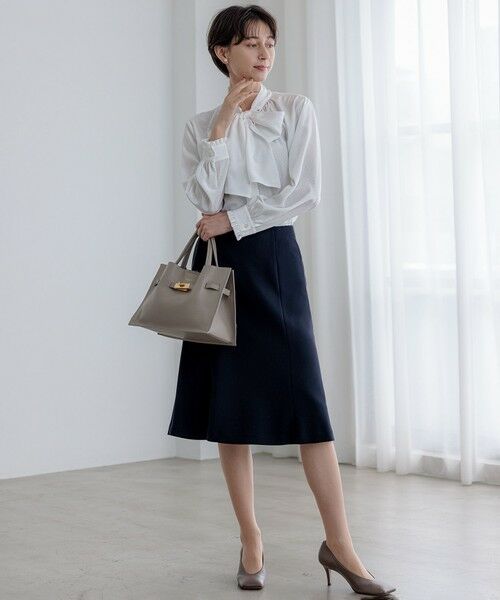 L size ONWARD(大きいサイズ) / エルサイズオンワード シャツ・ブラウス | 【洗える】ドットドビーデシン ブラウス | 詳細4