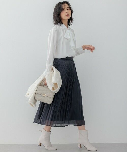 L size ONWARD(大きいサイズ) / エルサイズオンワード シャツ・ブラウス | 【洗える】ドットドビーデシン ブラウス | 詳細8