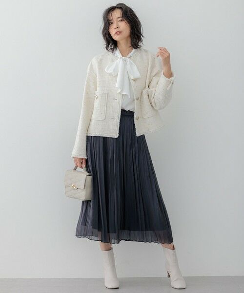 L size ONWARD(大きいサイズ) / エルサイズオンワード シャツ・ブラウス | 【洗える】ドットドビーデシン ブラウス | 詳細9