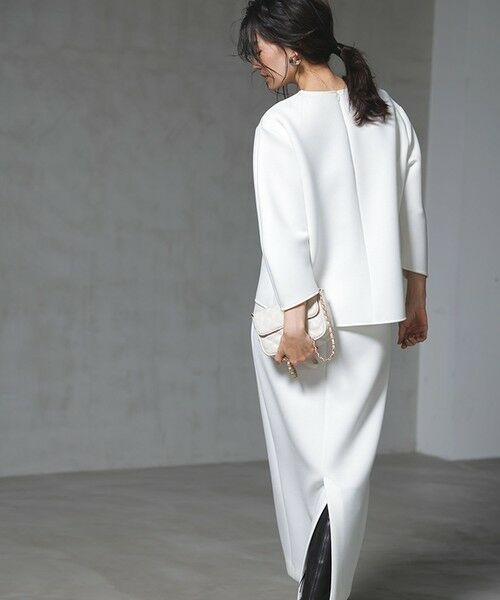 L size ONWARD(大きいサイズ) / エルサイズオンワード カットソー | 【洗える・WEB限定カラーあり】コンパクトダブルフェイス トップス | 詳細9