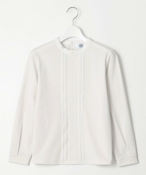 L size ONWARD(大きいサイズ) / エルサイズオンワード カットソー | プレーティングジャージー ピンタック カットソー | 詳細3