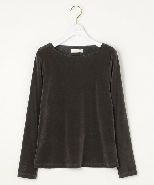 L size ONWARD(大きいサイズ) / エルサイズオンワード カットソー | 【洗える】チュールベロア プルオーバー | 詳細11