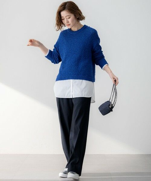 L size ONWARD(大きいサイズ) / エルサイズオンワード カットソー | 【GLOW10月号掲載/洗える】ナチュラルコットンベアコンビ カットソー | 詳細24