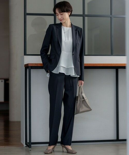 L size ONWARD(大きいサイズ) / エルサイズオンワード カットソー | 【洗える】テプラマットシフォン ブラウス | 詳細4