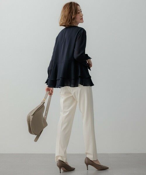 L size ONWARD(大きいサイズ) / エルサイズオンワード カットソー | 【洗える】テプラマットシフォン ブラウス | 詳細17