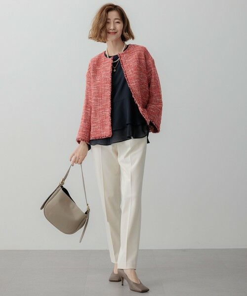 L size ONWARD(大きいサイズ) / エルサイズオンワード カットソー | 【洗える】テプラマットシフォン ブラウス | 詳細18