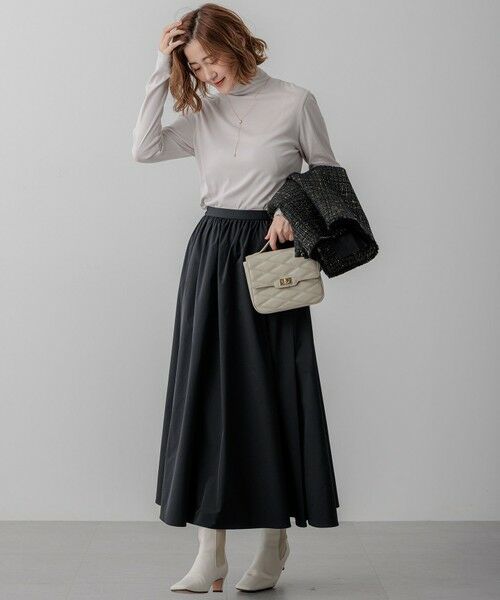 L size ONWARD(大きいサイズ) / エルサイズオンワード カットソー | 【見上愛さん着用/LEE10月号掲載】レイヤードタートル カットソー | 詳細19