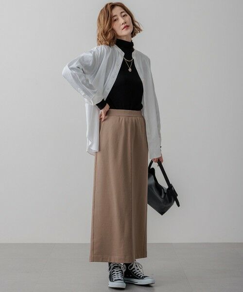 L size ONWARD(大きいサイズ) / エルサイズオンワード カットソー | 【見上愛さん着用/LEE10月号掲載】レイヤードタートル カットソー | 詳細28