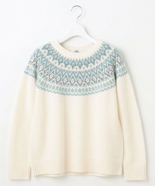 L size ONWARD(大きいサイズ) / エルサイズオンワード ニット・セーター | 【WEB限定カラーあり・洗える】FAIR ISLE ラウンドネック ニット | 詳細3