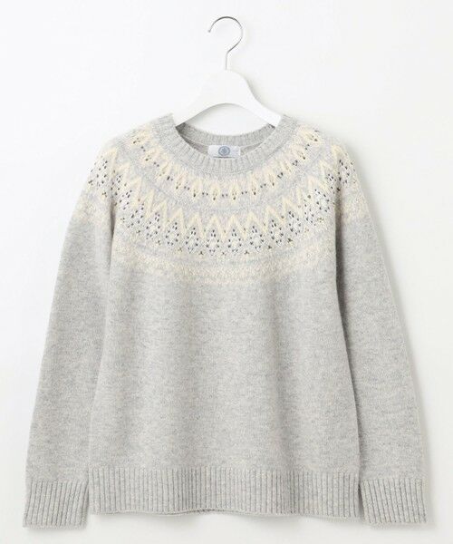 L size ONWARD(大きいサイズ) / エルサイズオンワード ニット・セーター | 【WEB限定カラーあり・洗える】FAIR ISLE ラウンドネック ニット | 詳細13