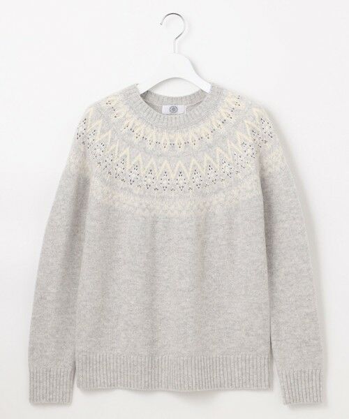 L size ONWARD(大きいサイズ) / エルサイズオンワード ニット・セーター | 【WEB限定カラーあり・洗える】FAIR ISLE ラウンドネック ニット | 詳細8