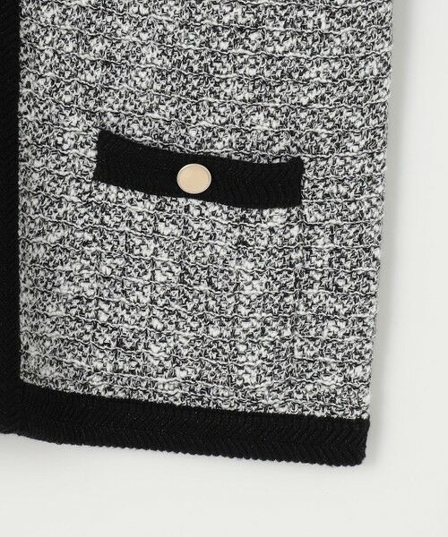 L size ONWARD(大きいサイズ) / エルサイズオンワード ノーカラージャケット | TWEED ニット ジャケット | 詳細15